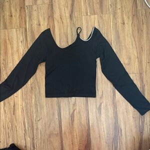 Black Asymmetrical Women's Top